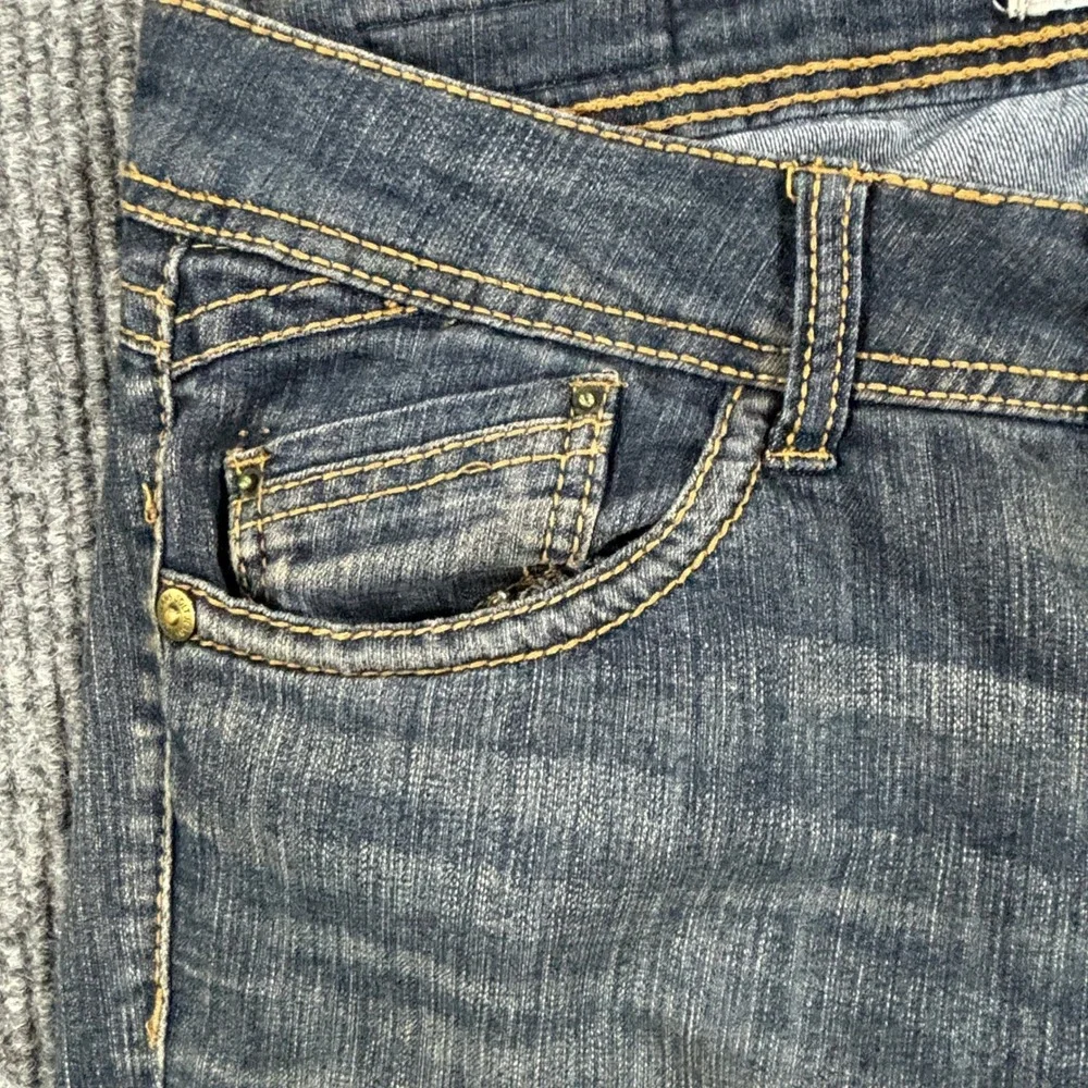 Jolt Skinny Jeans Women Size 5 Blue Dark Wash‎ Low Rise Embroidered Denim